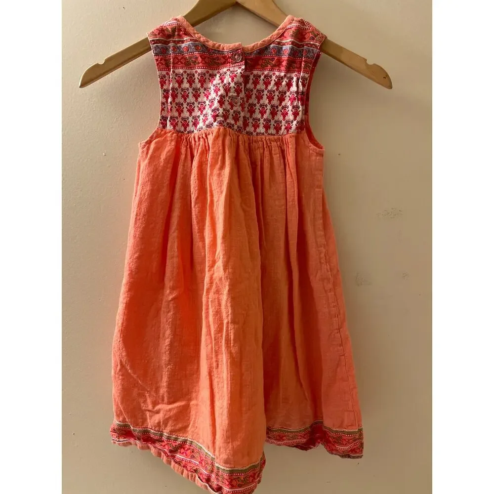 Yo Baby Dress Size 7 Tank Style‎ Sundress Print Play Kids